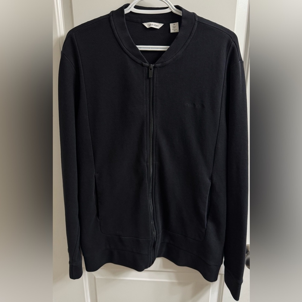 Calvin Klein Black Zip-Up Jacket - Size L/G